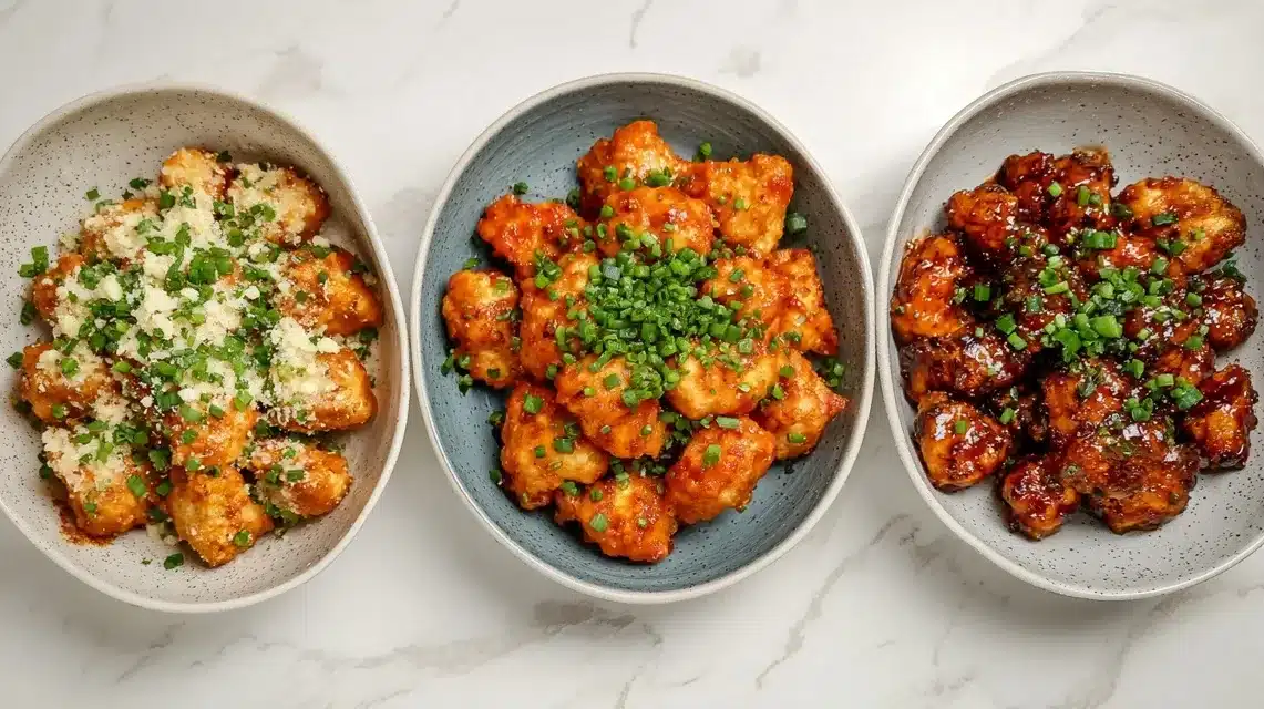 baked-chicken-bites-flavors Flavor variations of baked chicken bites