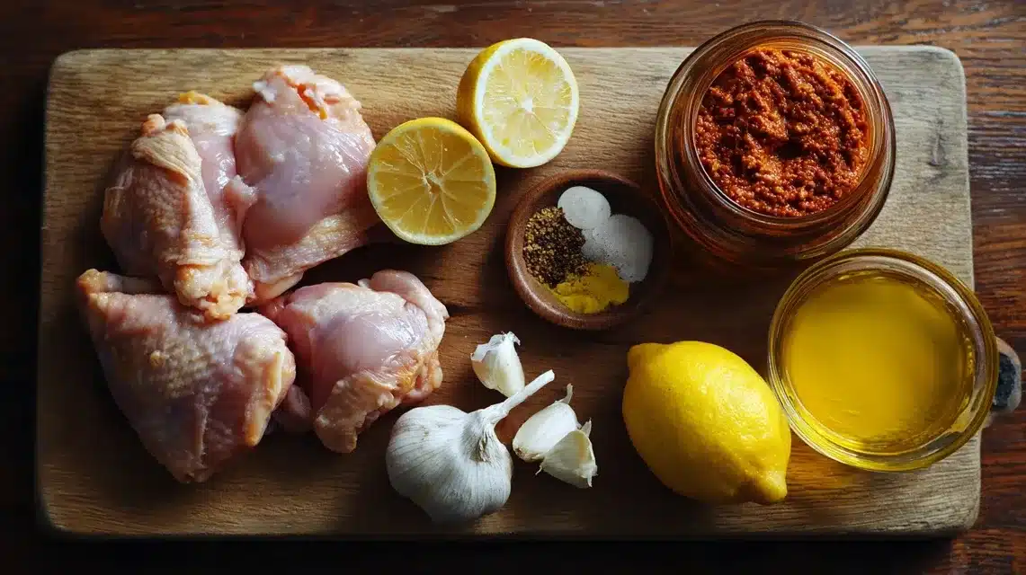 harissa-honey-chicken-ingredients Harissa and honey chicken ingredients