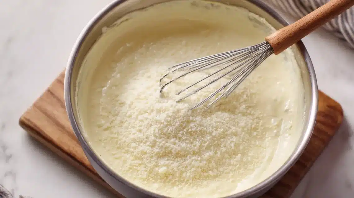 Mixing mayo and parmesan coating Mixing coating for hellmann’s parmesan crusted chicken