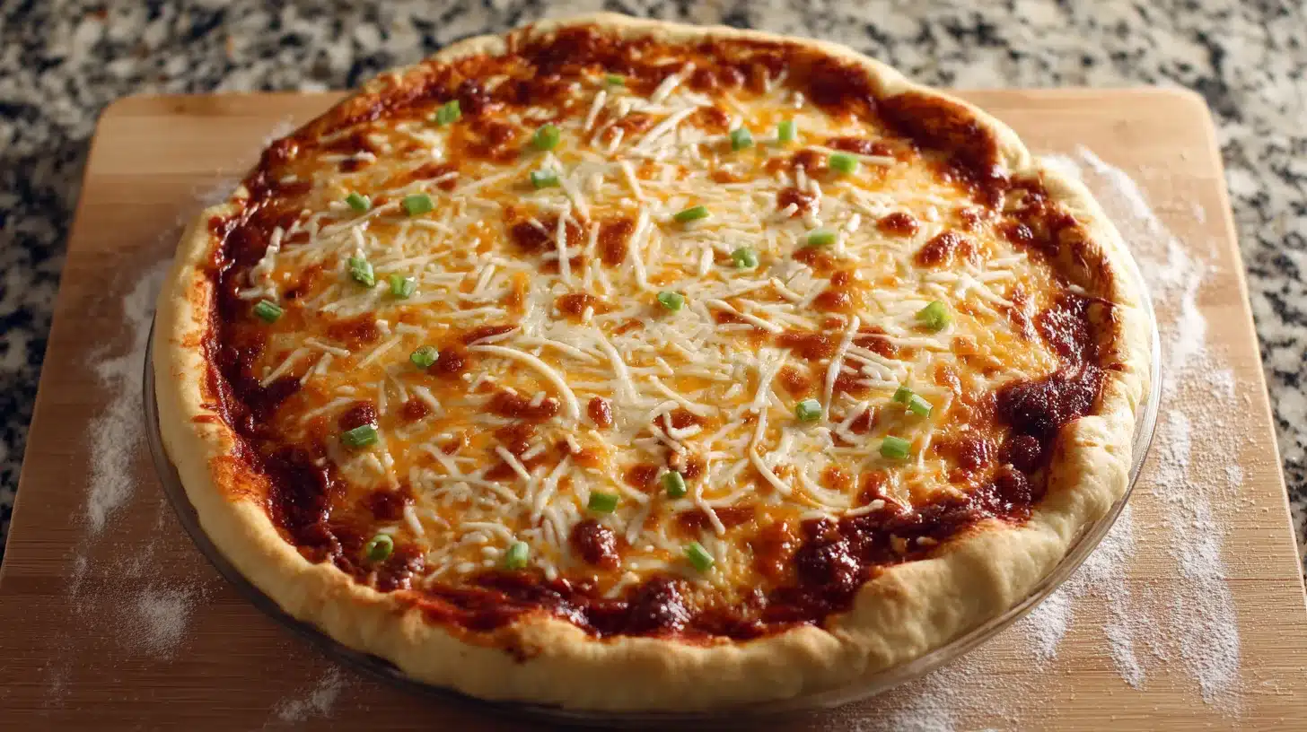 Golden baked chicken crust Ground chicken pizza crust recipe baked until golden