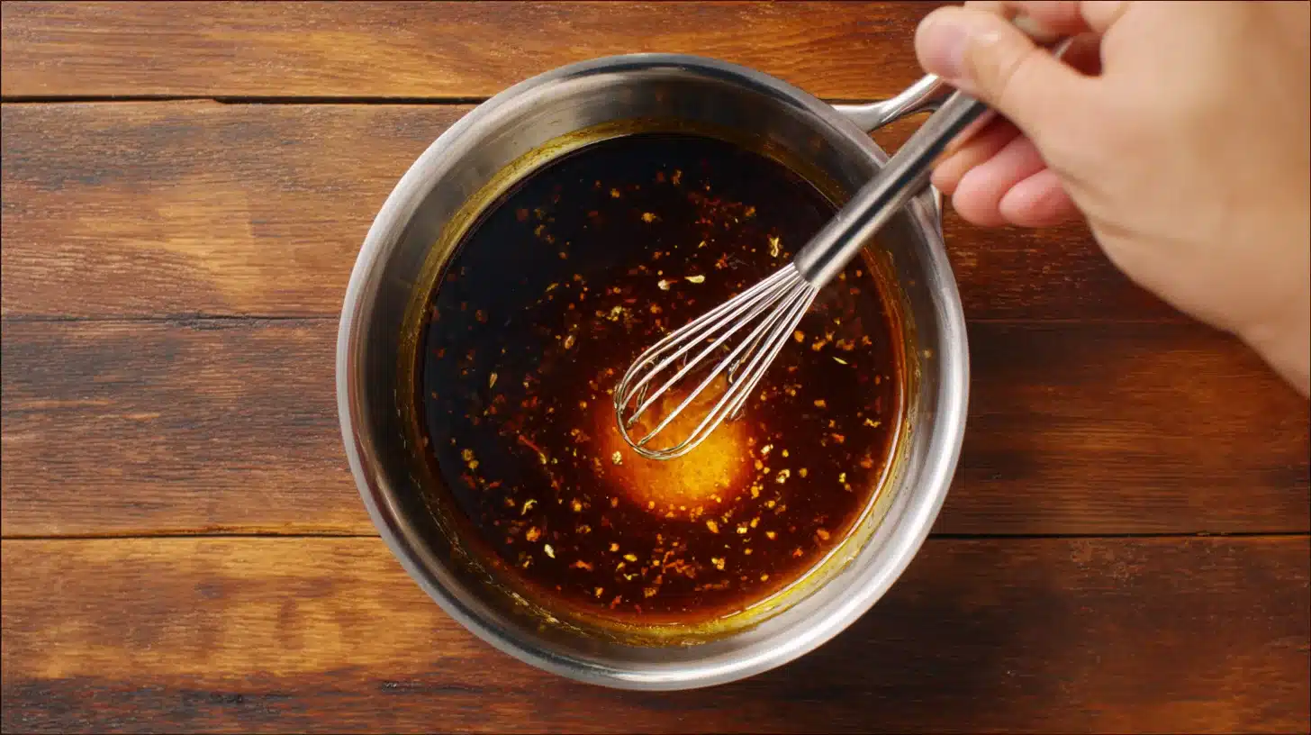 5 Cooking teriyaki glaze Thickening teriyaki sauce on stovetop