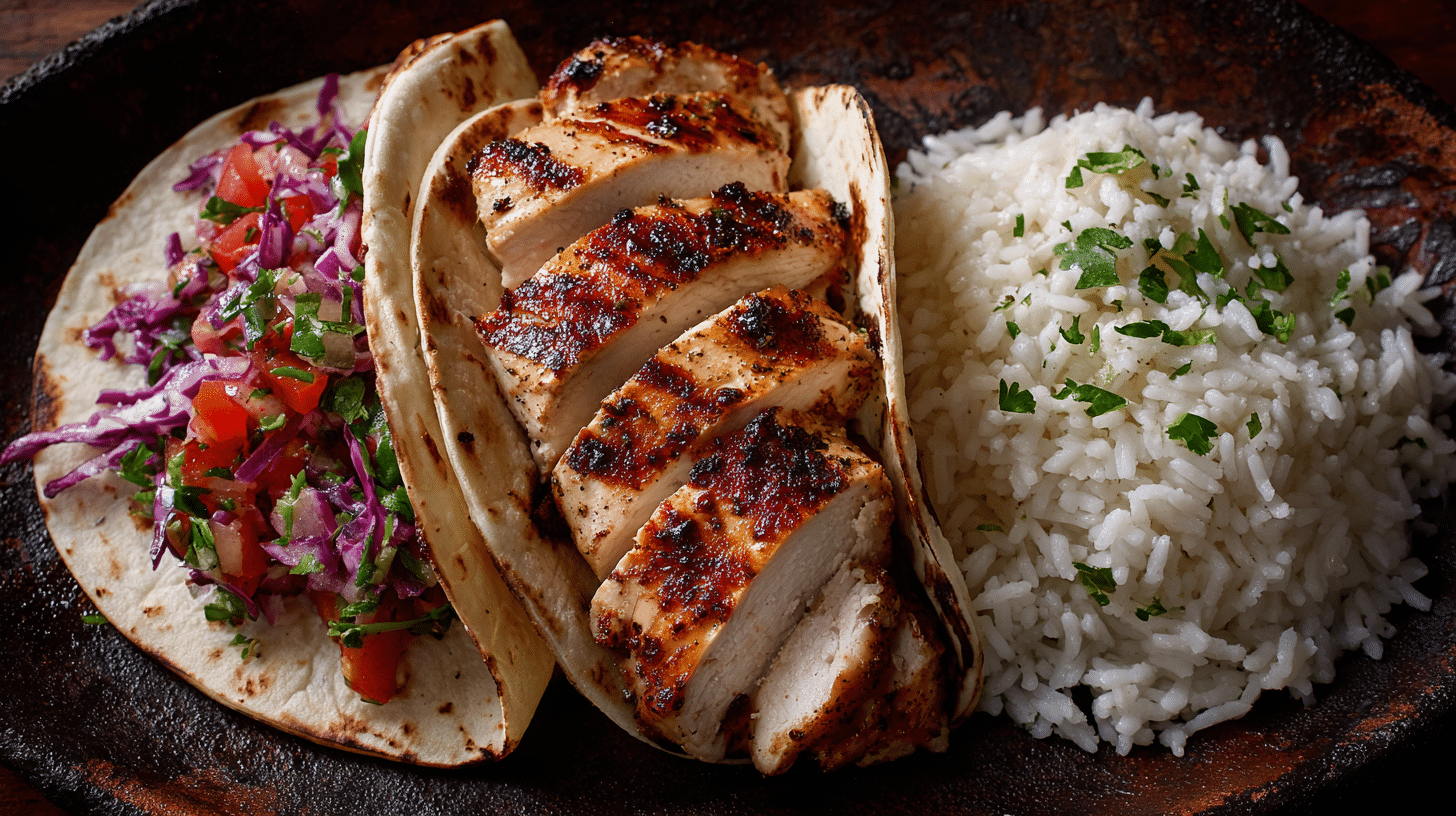 Slicing and plating chicken thighs sliced mexican style chicken thighs on plate