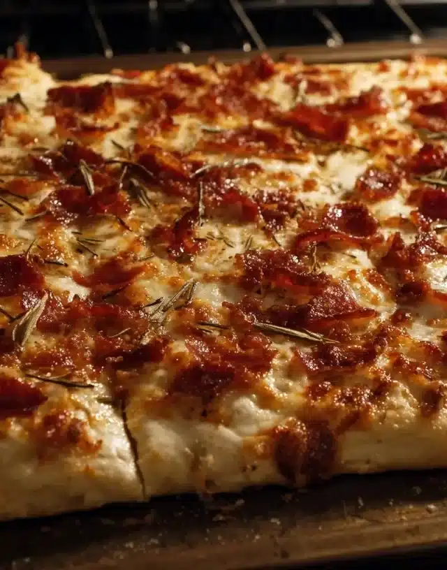 Pizza crust made with canned chicken, egg, and cheese on parchment