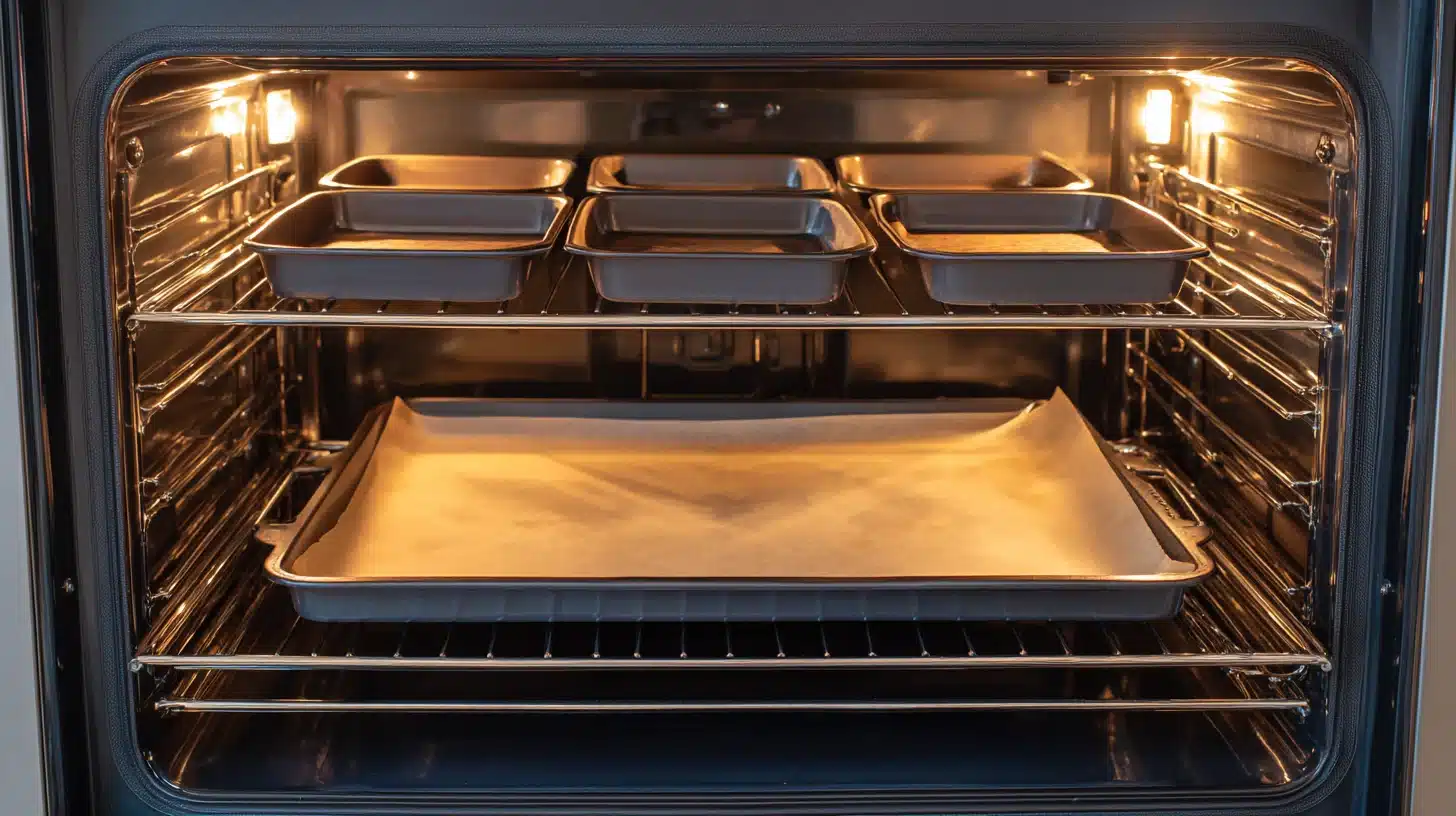 Preheating oven and preparing air fryer Prepping oven and air fryer for Bang Bang Chicken Bites