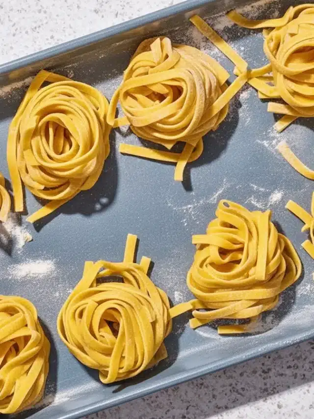 Homemade fresh pasta ingredients and preparation steps for delicious dishes.