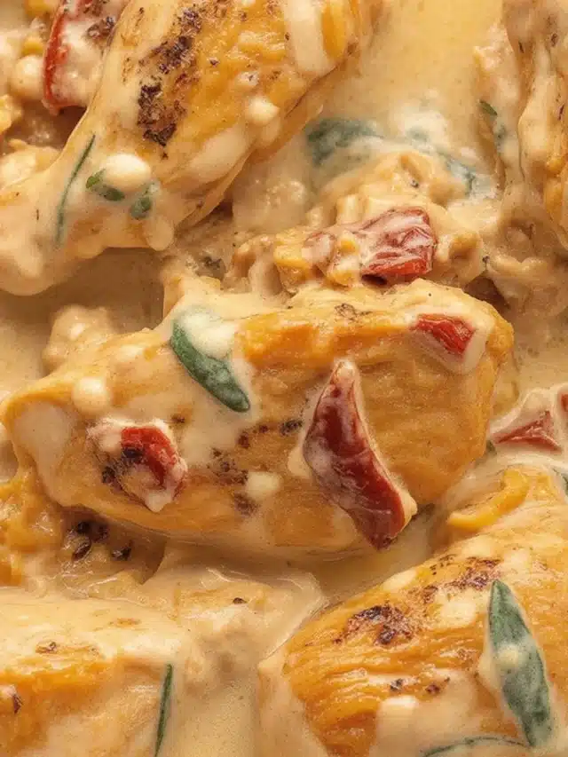Easy Marry Me Chicken Recipe with creamy tomato sauce and tender chicken breasts.