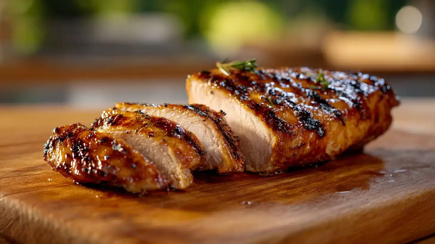 2Sliced grilled chicken on cutting board grilled chicken for street corn chicken rice bowl recipe