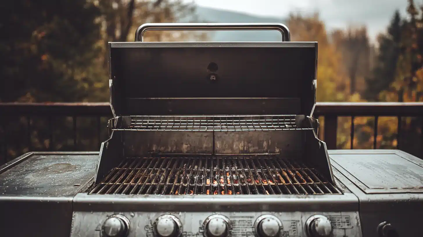 3Grill heating up to medium-high Preheating grill for grilled chicken teriyaki Panda Express style