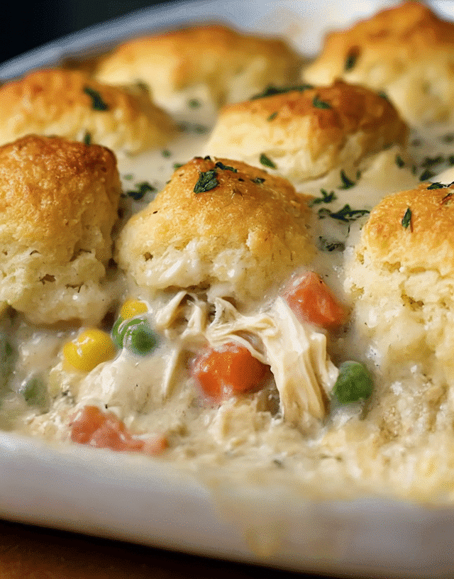 healthy chicken pot pie casserole recipe