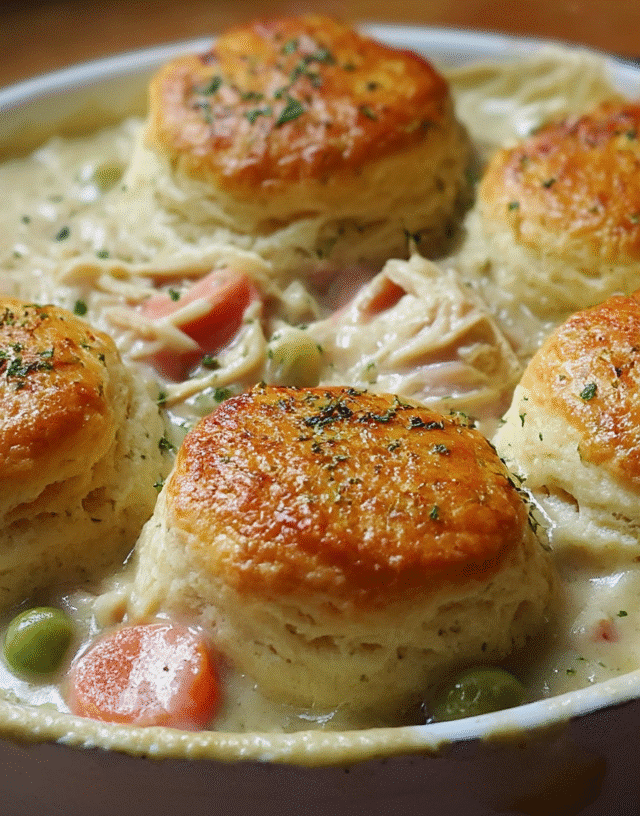 Chicken Pot Pie With Biscuits