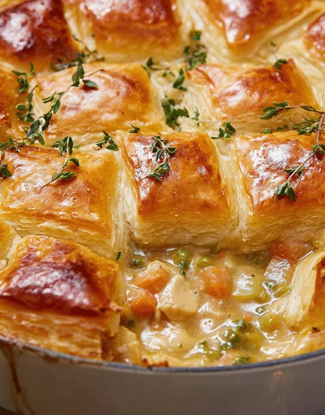 Chicken Pot Pie With Puff Pastry