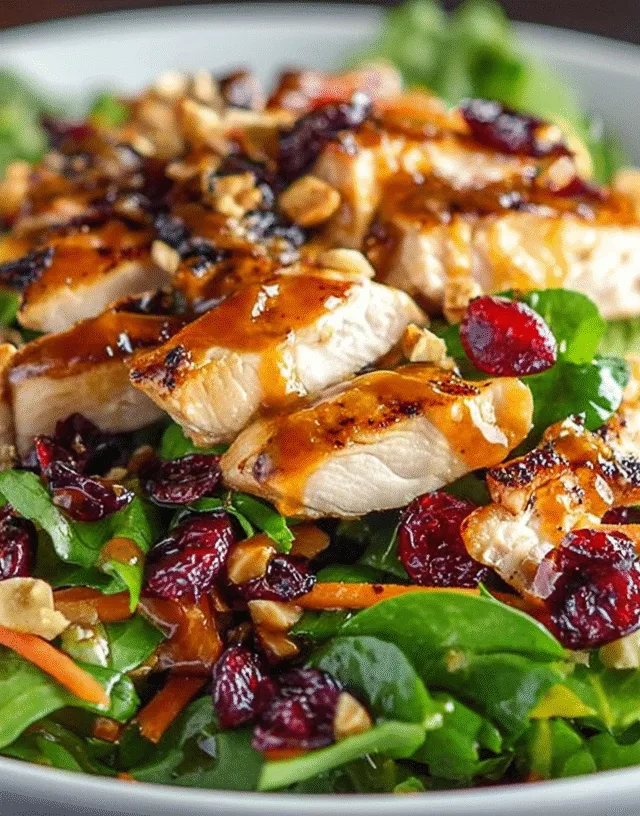 healthy asian chicken cranberry salad