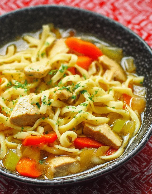 homemade chicken and noodles