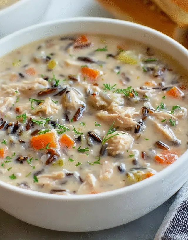 healthy Instant Pot Chicken Wild Rice Soup