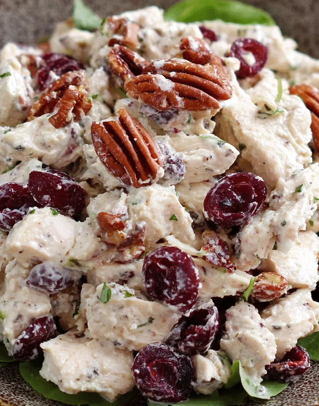 chicken salad with cranberries and pecans