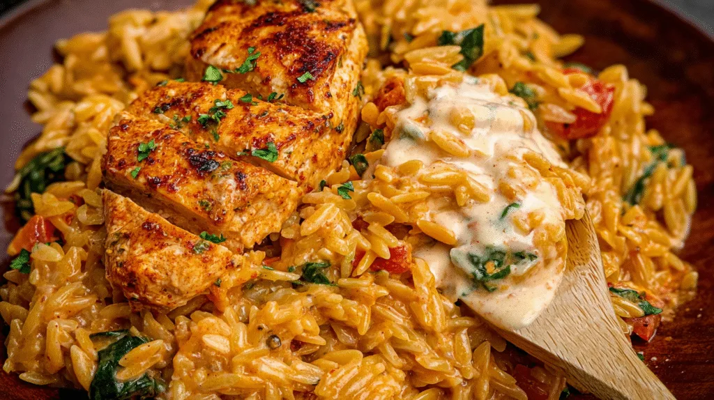 Spicy Cajun Chicken with Creamy Orzo