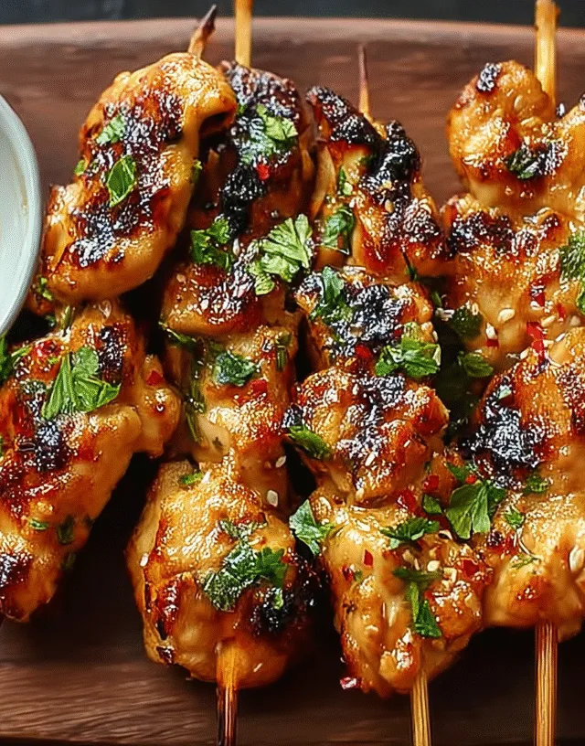 Bang Bang Chicken Skewers