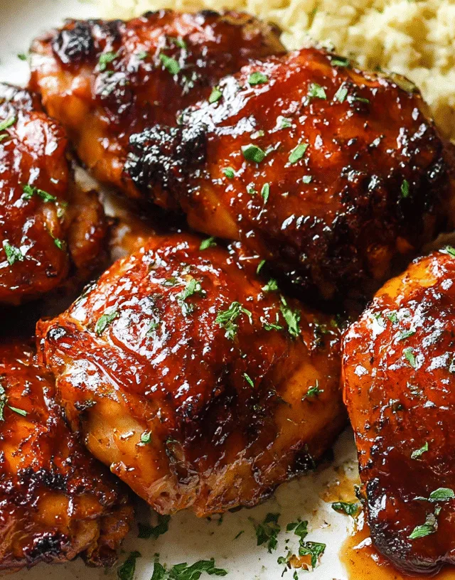 Caramelized BBQ Chicken Thighs in the Oven