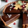 Vegan Gingerbread Chocolate Tart