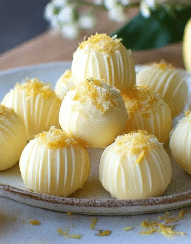 Lemon and White Chocolate Truffles