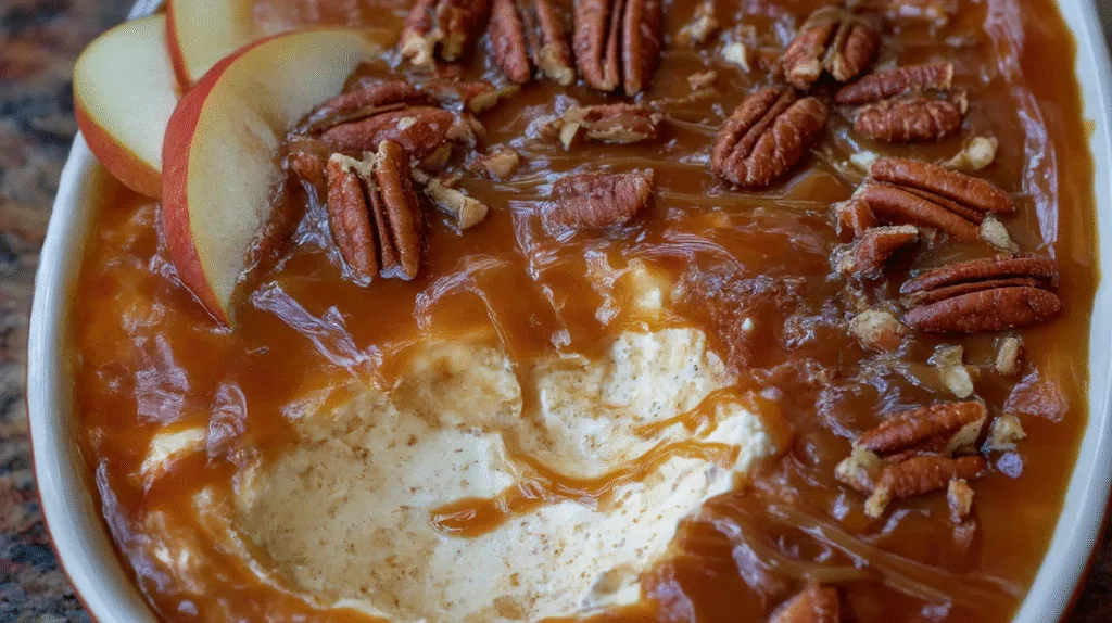 caramel apple cheesecake dip