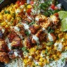 street corn chicken rice bowl