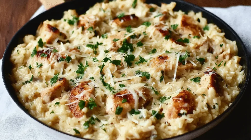 Creamy Parmesan Chicken and Rice Easy Dinner
