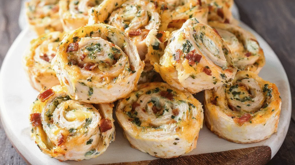 Baked Crack Chicken Pinwheels