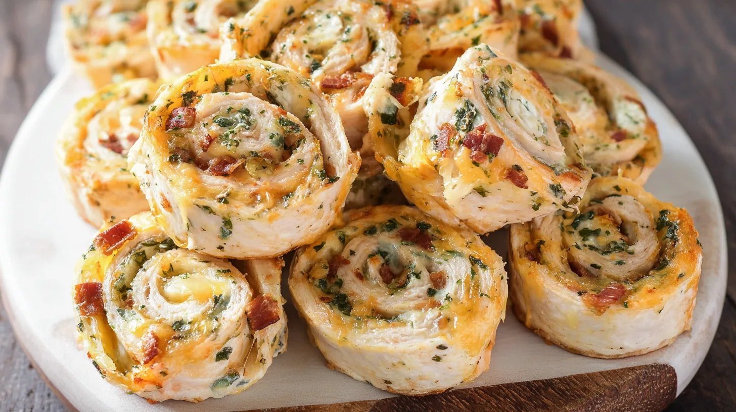 Baked Crack Chicken Pinwheels