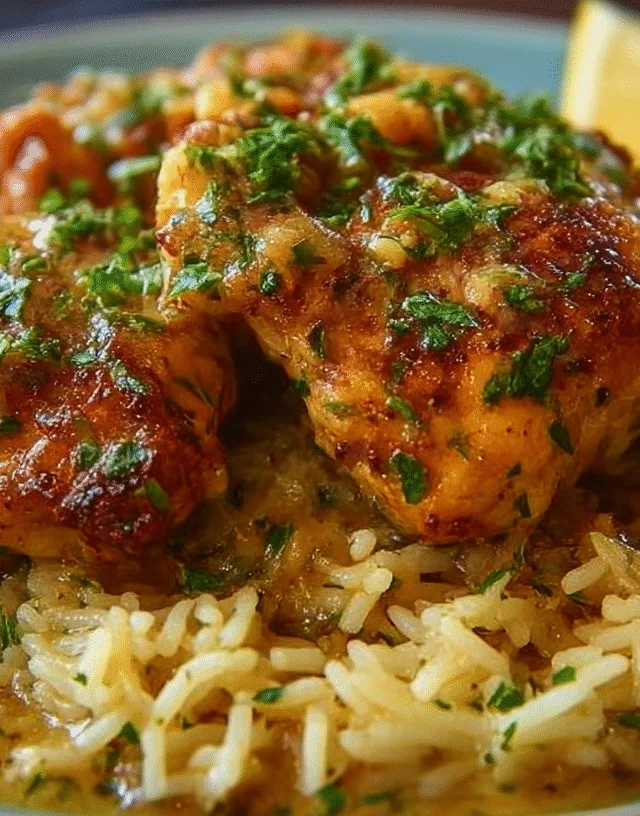Smothered Chicken and Rice