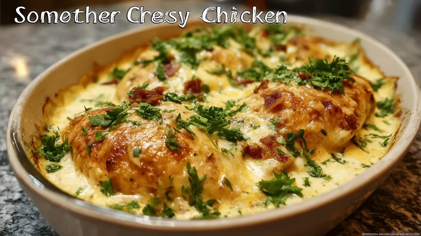 Smothered Cheesy Sour Cream chicken