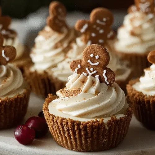 No-Bake Gingerbread Cheesecake Cups