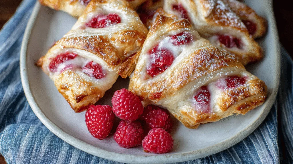 Easy Raspberry Danish with Puff Pastry