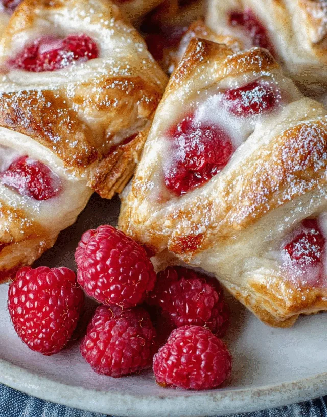 Easy Raspberry Danish with Puff Pastry