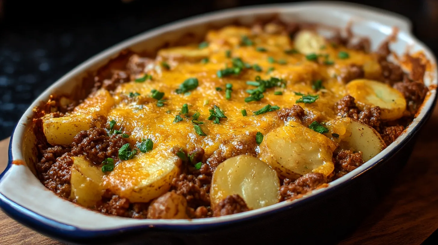 Cheesy Ground Beef and Potatoes