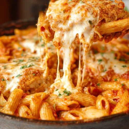 Chicken Parmesan Pasta Skillet