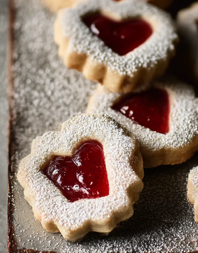 Linzer cookies Italian stawberry jam