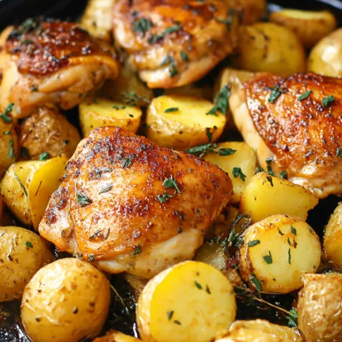 One Pan Chicken Thighs and Potatoes