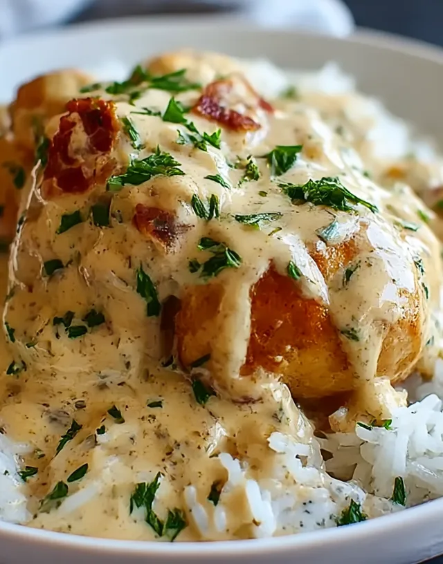 Creamy Smothered Chicken and Rice