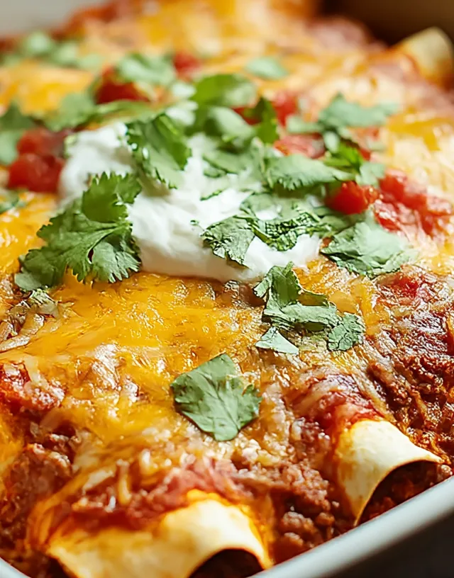Easy Ground Beef Enchiladas