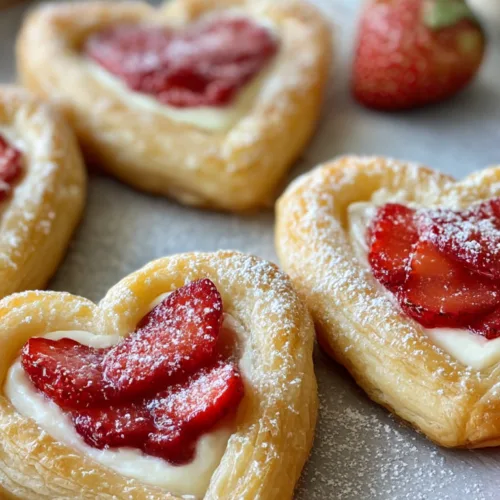 Strawberry Cheesecake Danish Hearts