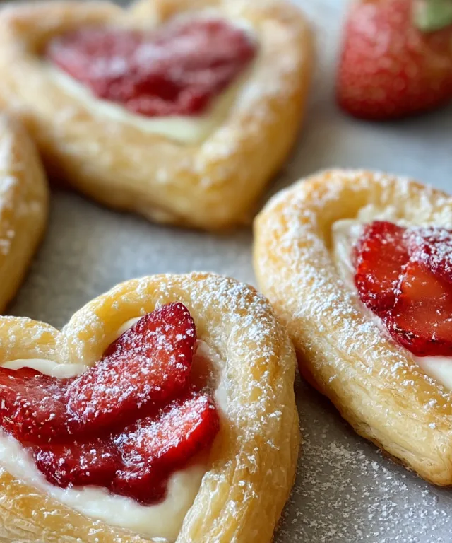 Strawberry Cheesecake Danish Hearts