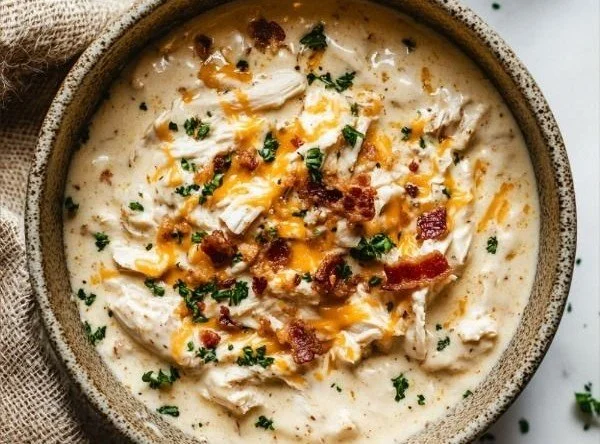 Delicious Crockpot Crack Chicken recipe with creamy texture and rich flavor.