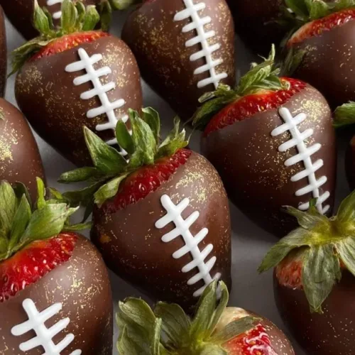 Delicious Football Chocolate Strawberries for game day treats