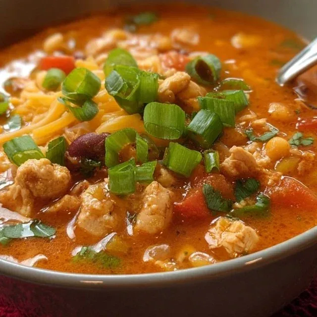 Delicious Instant Pot Buffalo Chicken Chili served in a bowl