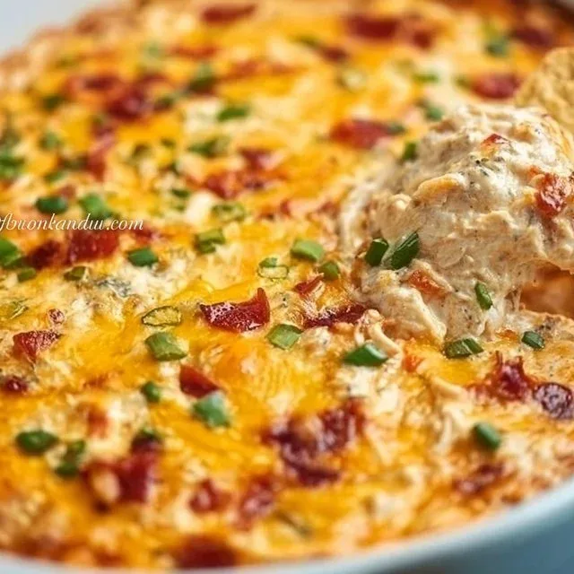 Delicious Warm Crack Chicken Dip served in a bowl with toppings