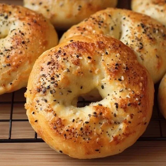 Healthy Greek yogurt protein bagels with just six ingredients
