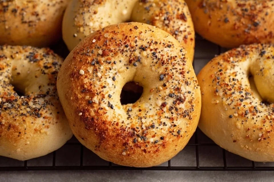 6 Ingredient Greek Yogurt Protein Bagels