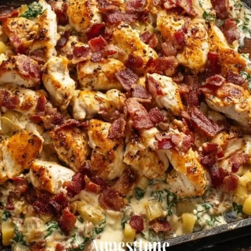 Blackstone Chicken Bacon Ranch Skillet with flavorful ingredients.