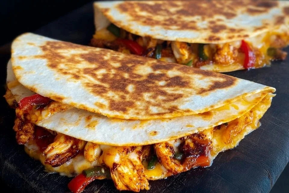 Blackstone Chicken Fajita Quesadillas